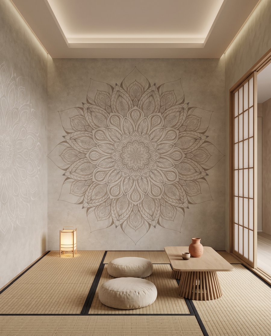 Květinová mandala — interiér 1