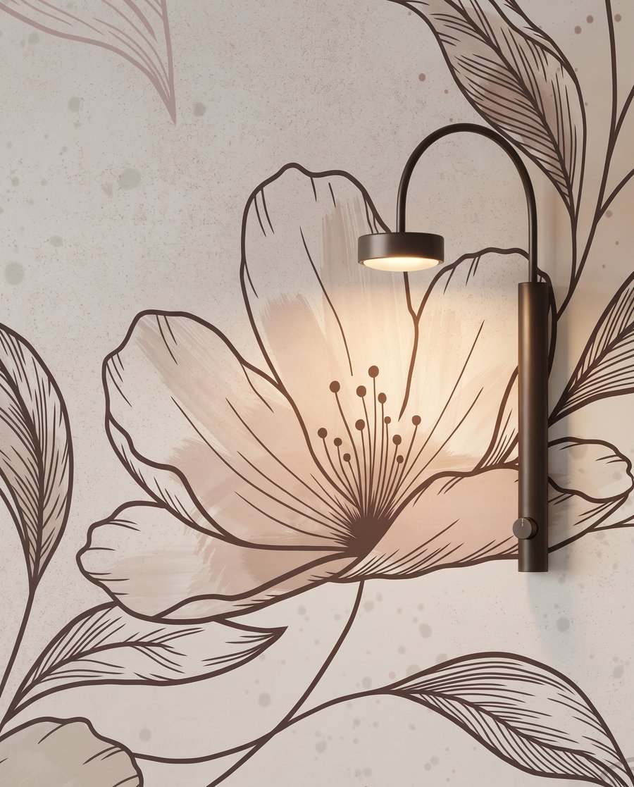 Větev s jemným šrafováním — detail