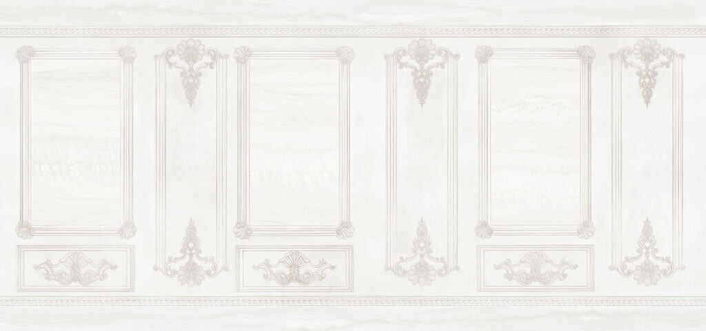 Stěna s ozdobnými lištami — celý design