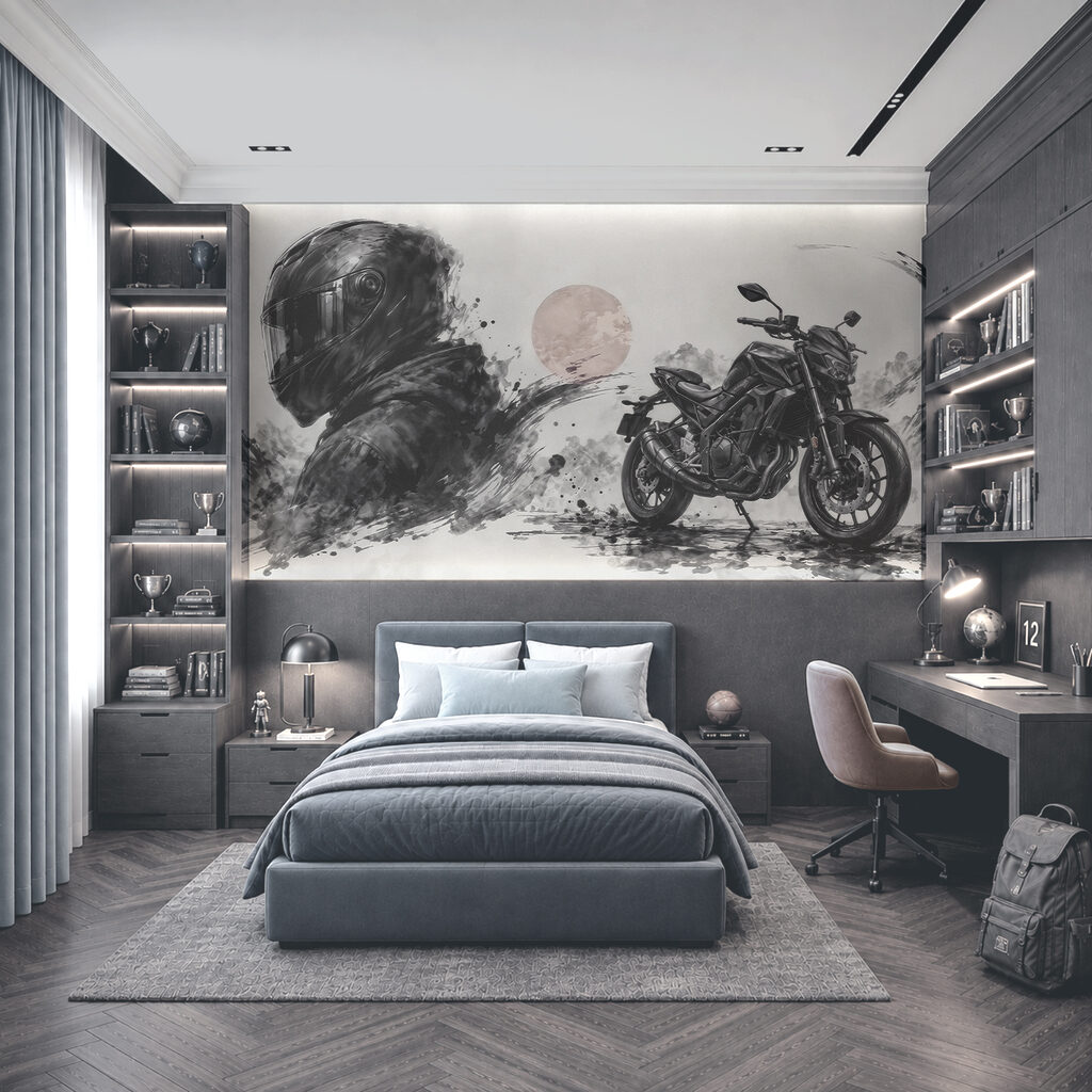 Motorka a přilba — interiér 2