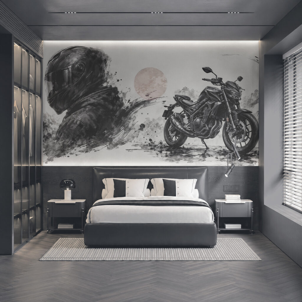Motorka a přilba — interiér 3