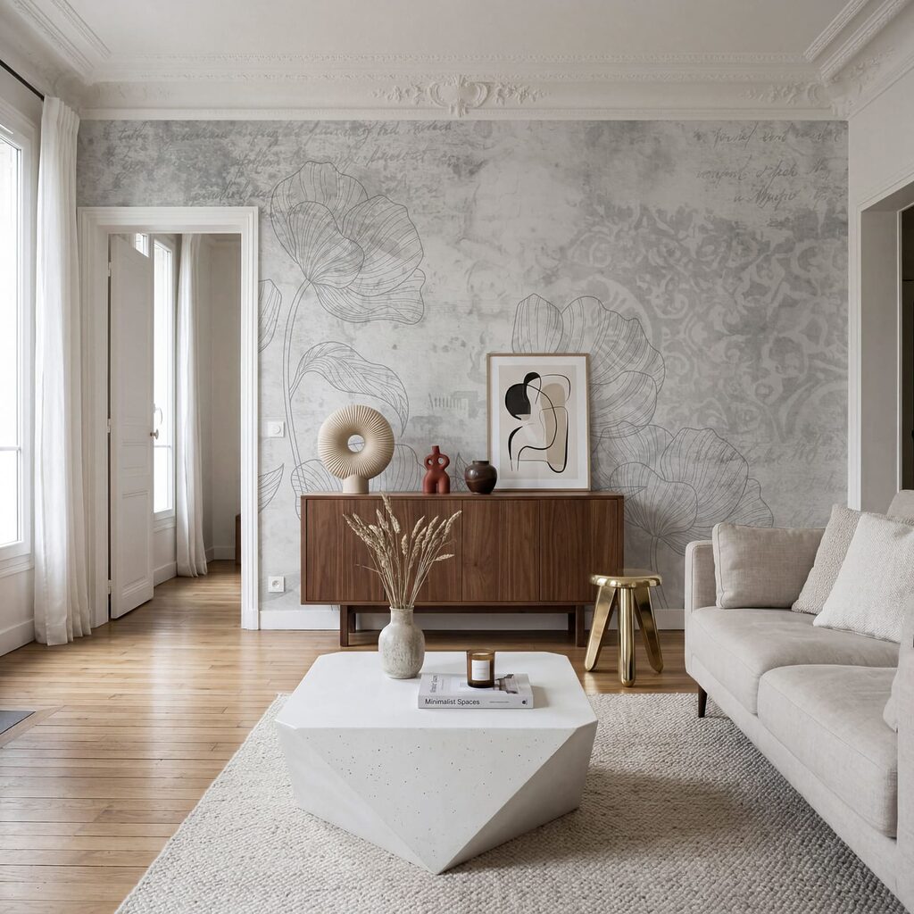 Květinové linie mezi ornamenty — interiér 4