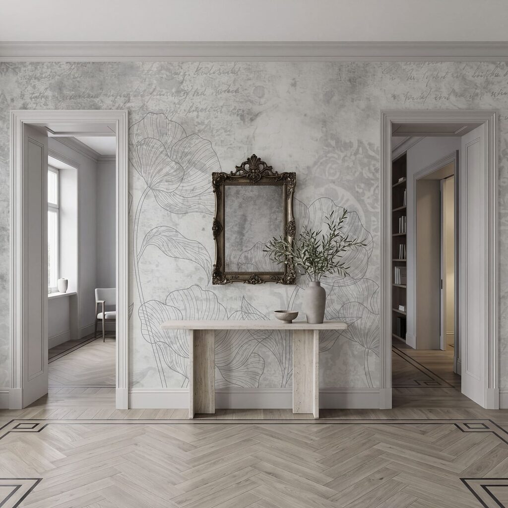 Květinové linie mezi ornamenty — interiér 5