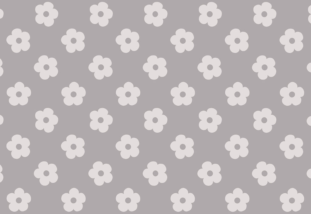 Drobné pětilisté květy — celý design
