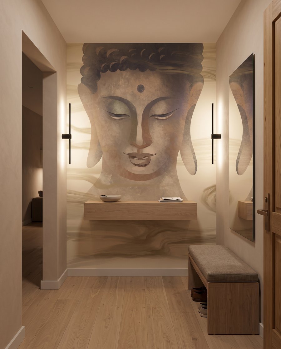Buddha mezi zlatými proudy — interiér 4