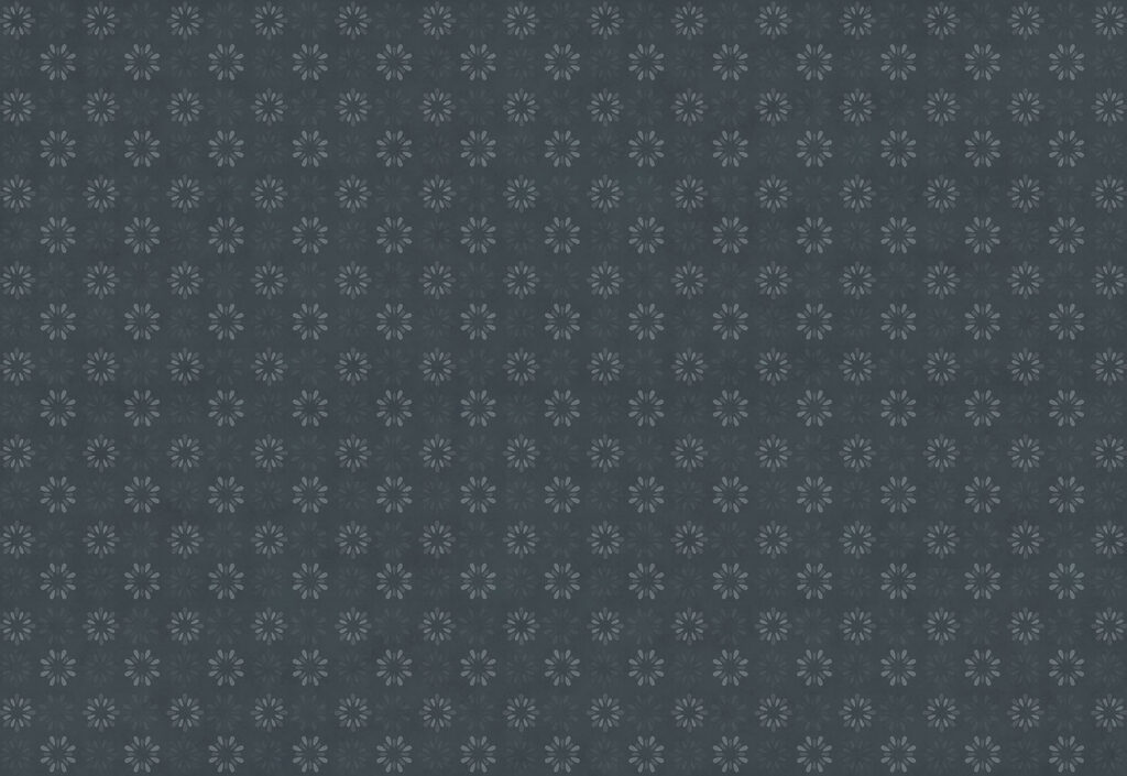 Malé květy na tmavomodré — celý design