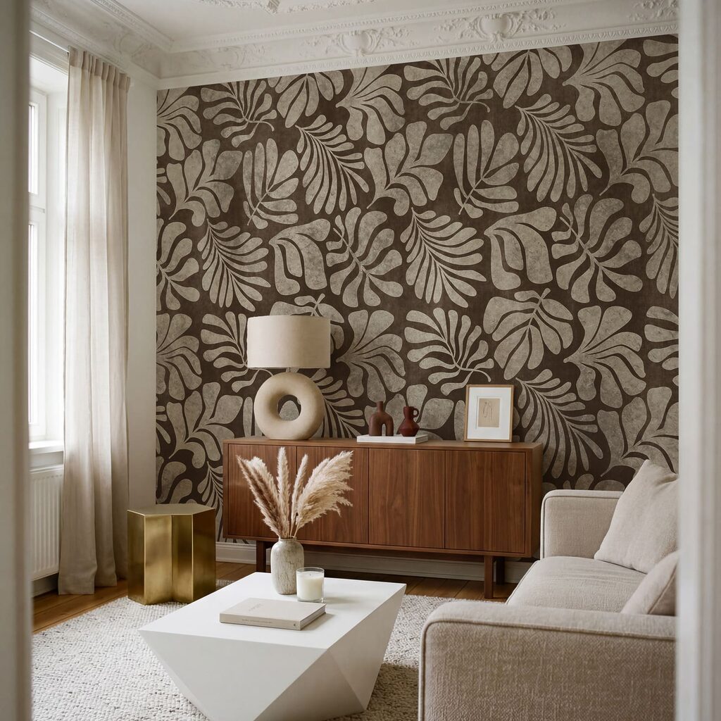 Tropické listy jako otisky — interiér 1