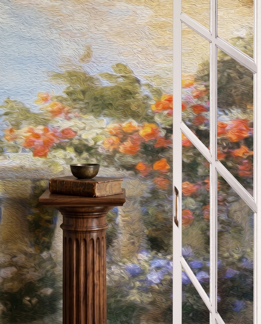 Okna do zahrady — detail