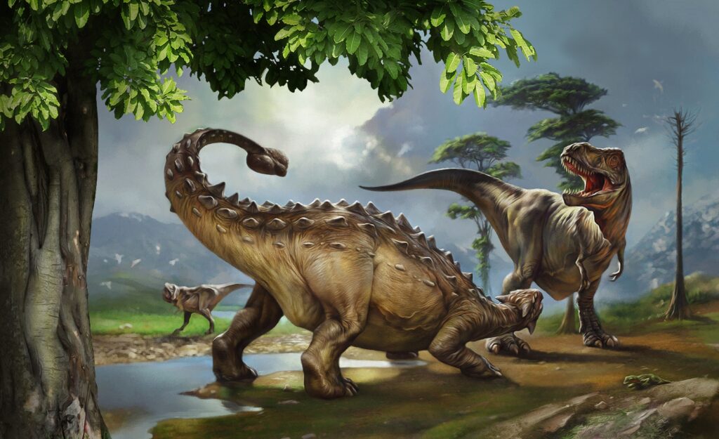 Dinosauři u řeky — celý design