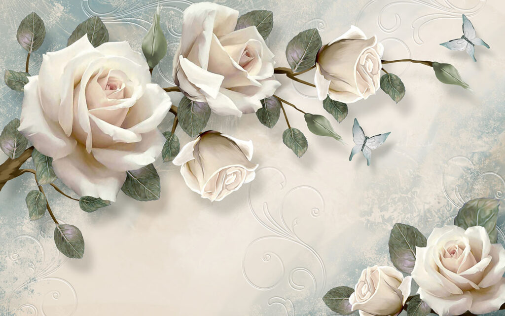 Růže u světlých otvorů — celý design