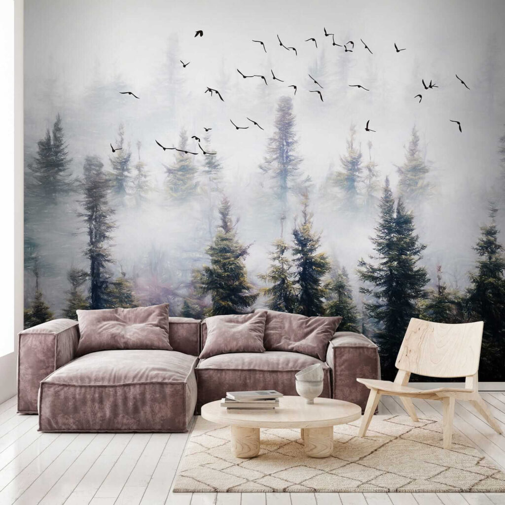 Ptáci nad lesní mlhou — interiér 5