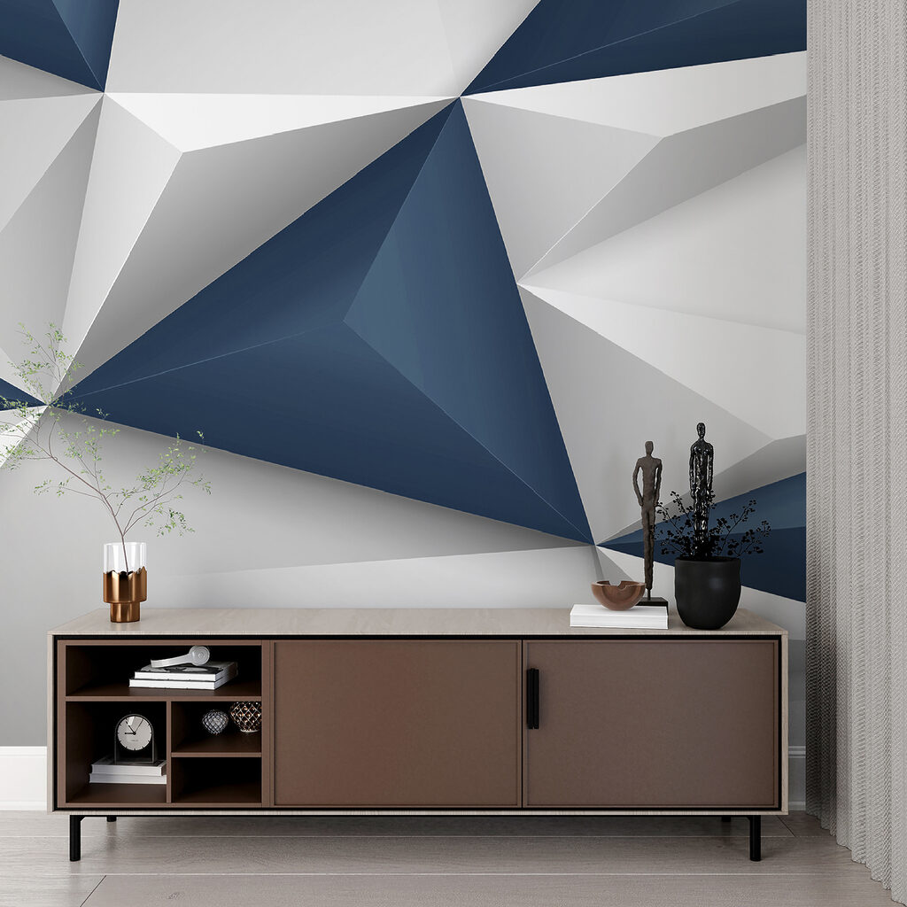 Modré a bílé fasety — interiér 3