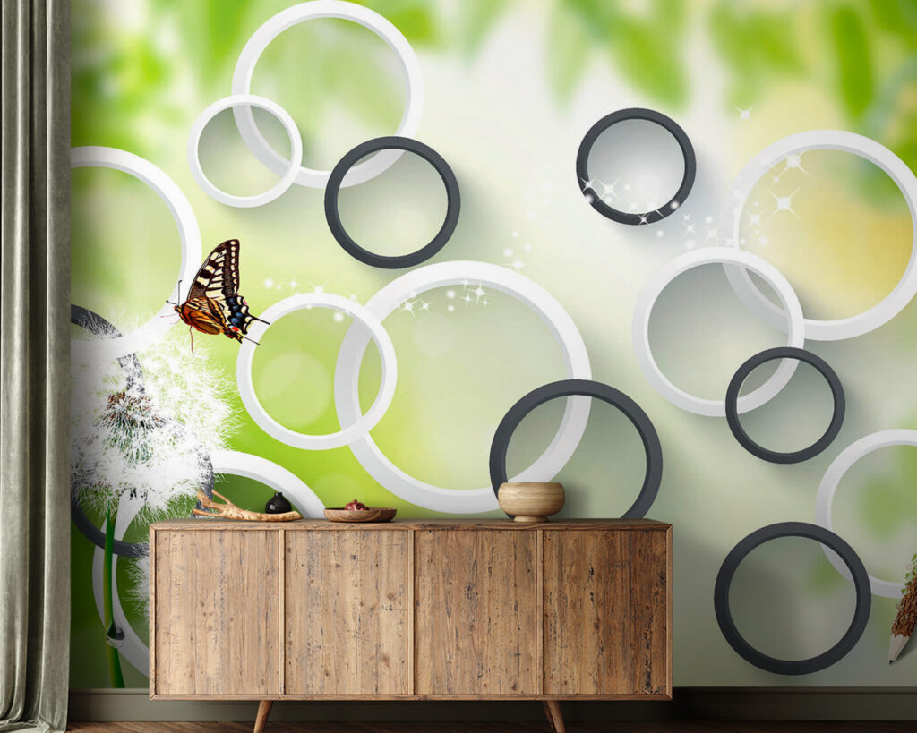 Kruhy kolem bílých pampelišek — interiér 1
