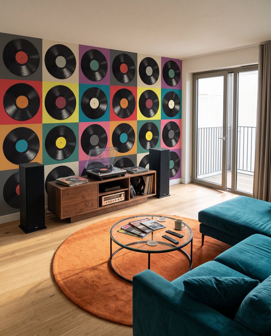 Barevné vinylové desky — interiér 2