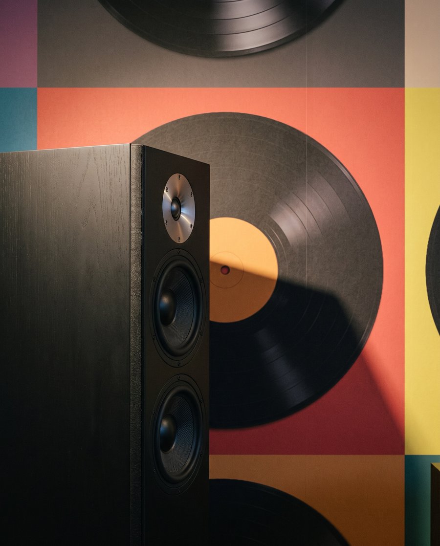 Barevné vinylové desky — interiér 3