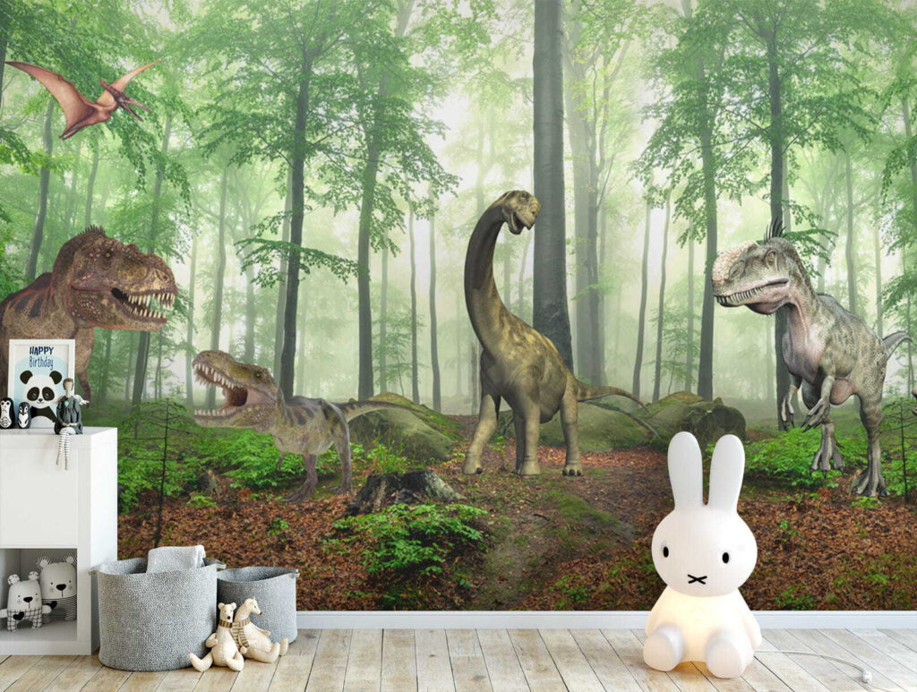 Dinosauři v slunném lese — interiér 5