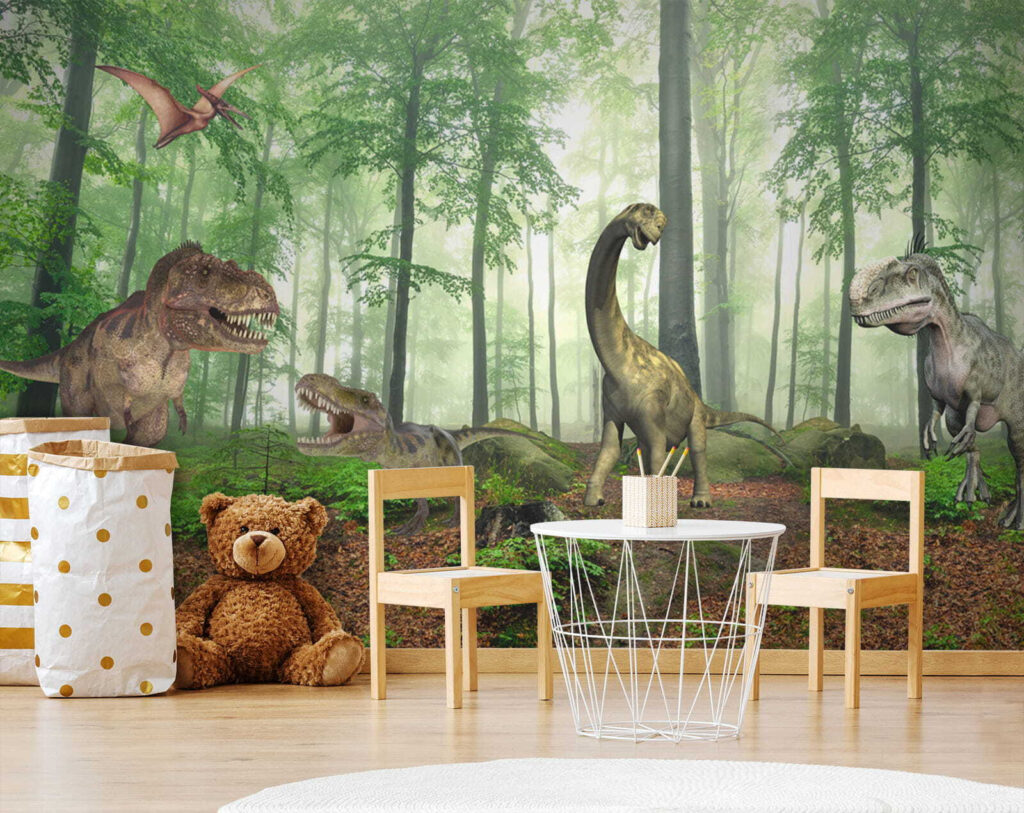 Dinosauři v slunném lese — interiér 8