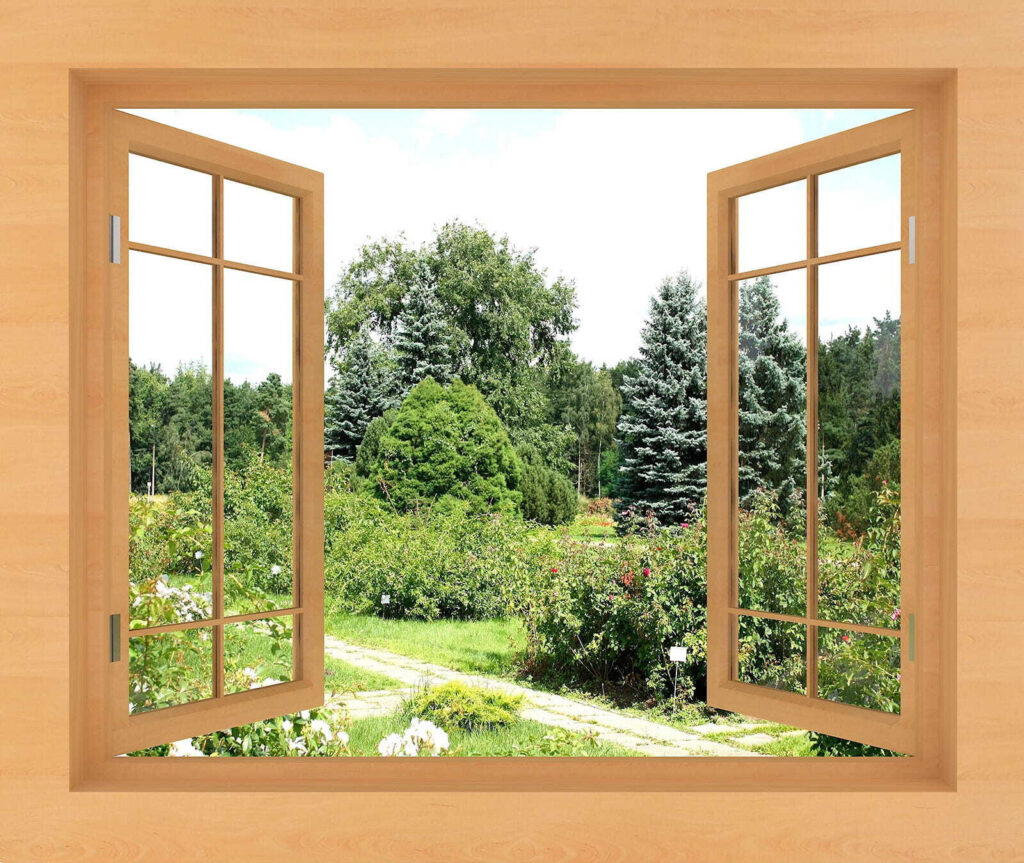 Okno do letní zahrady — celý design