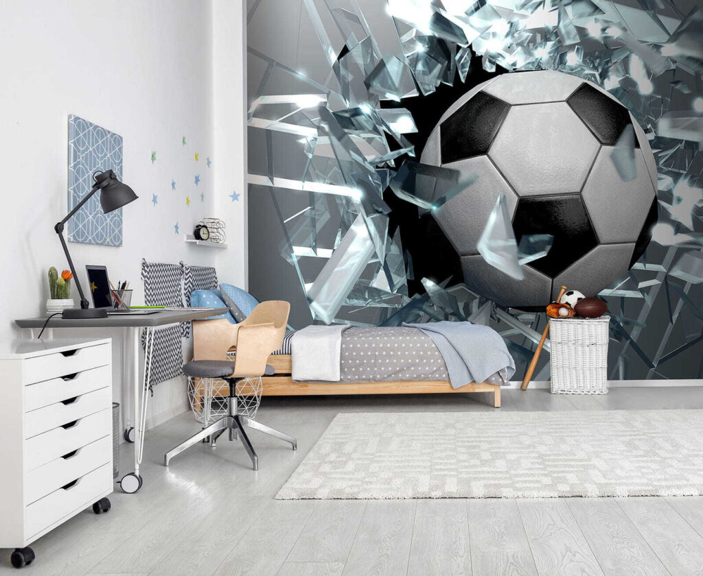 Fotbal skrz střepy — interiér 4
