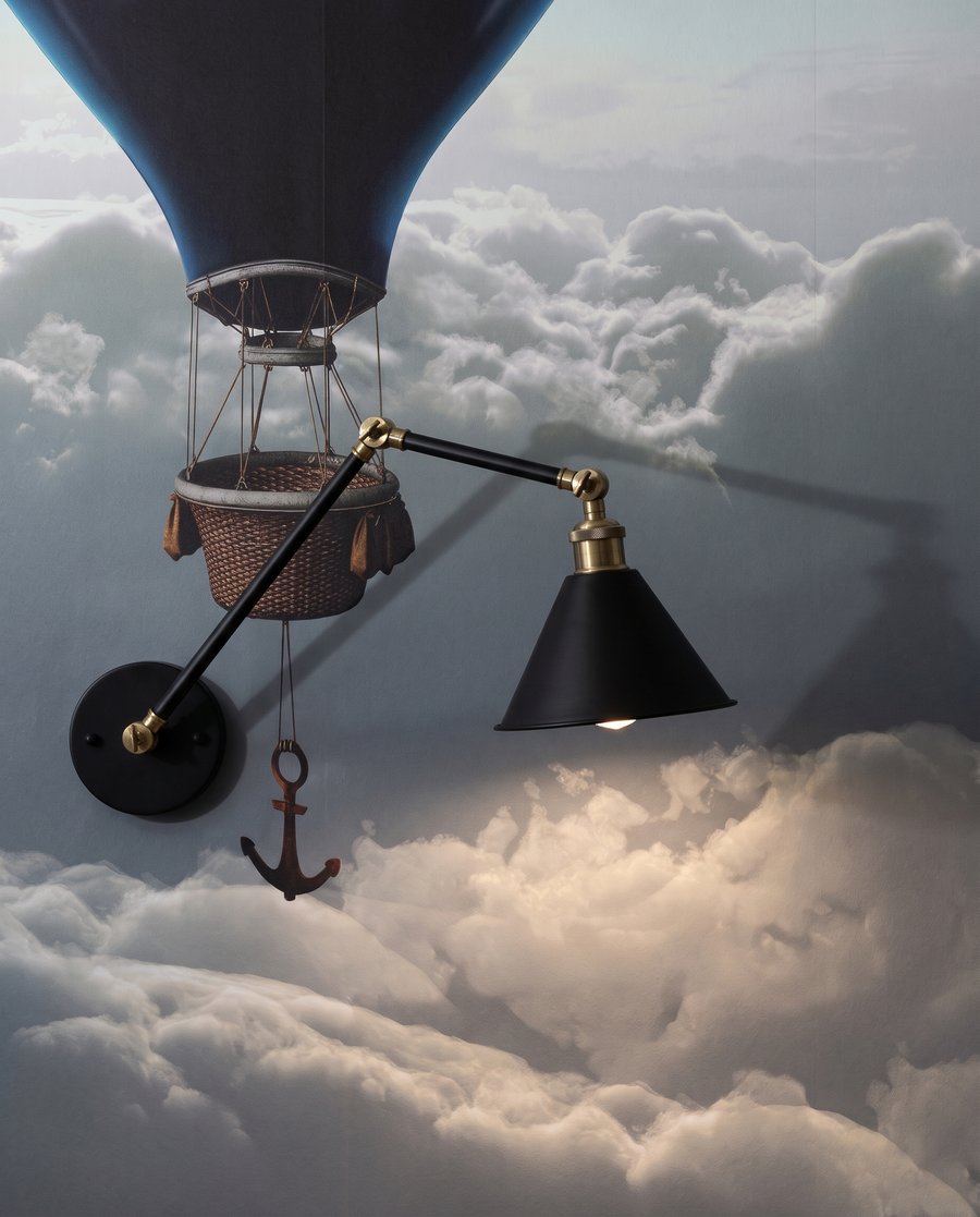 Horkovzdušný balon pod hvězdami — detail