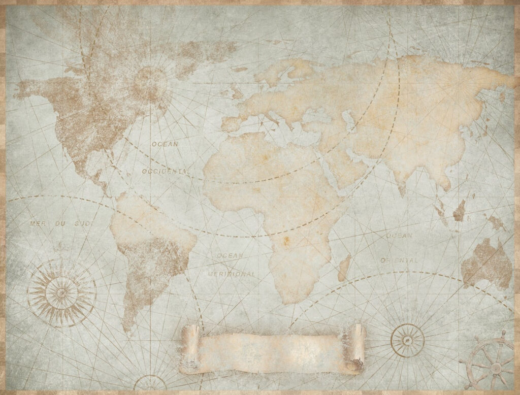 Stará námořní mapa — celý design