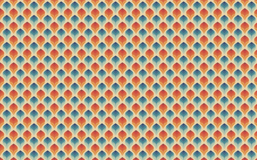 Barevné šupiny v řadách — celý design