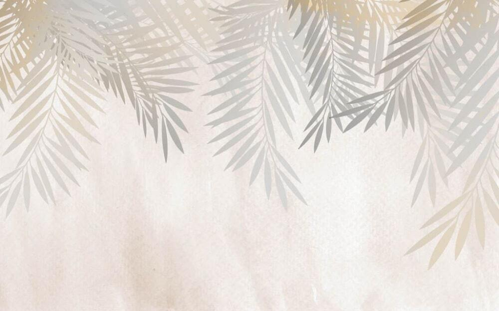 Palmové listy shora — celý design