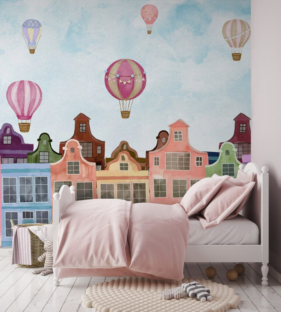 Balony nad barevnými domy — interiér 2