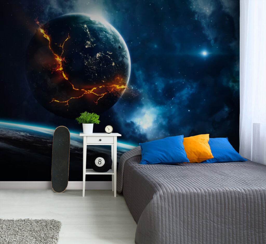 Planeta se žhnoucími trhlinami — interiér 1