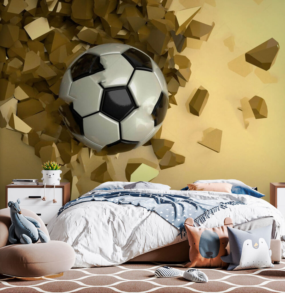 Fotbal skrz zlatou zeď — interiér 1