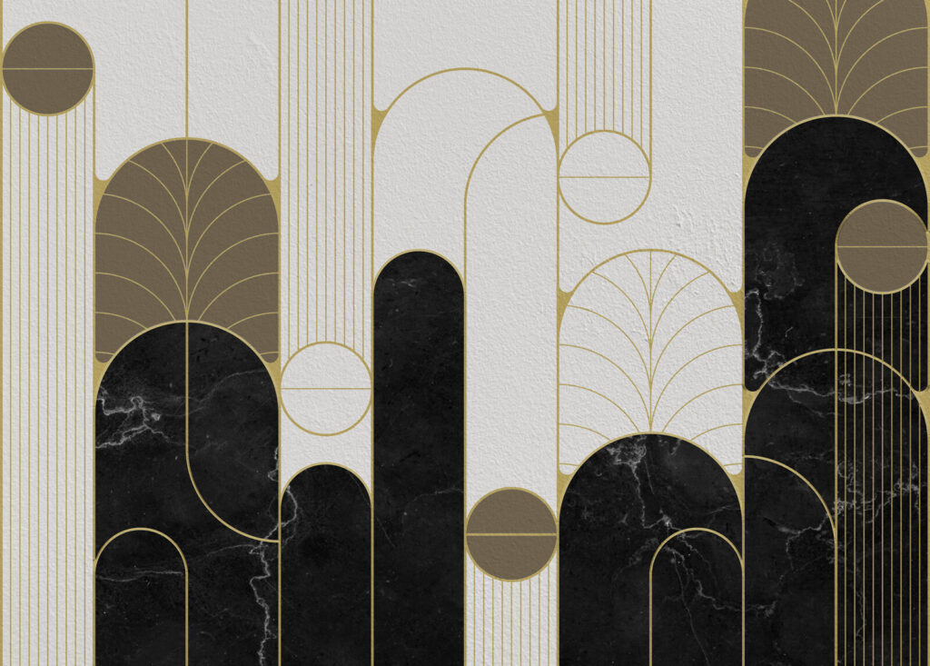 Oblouky, kruhy a listy — celý design