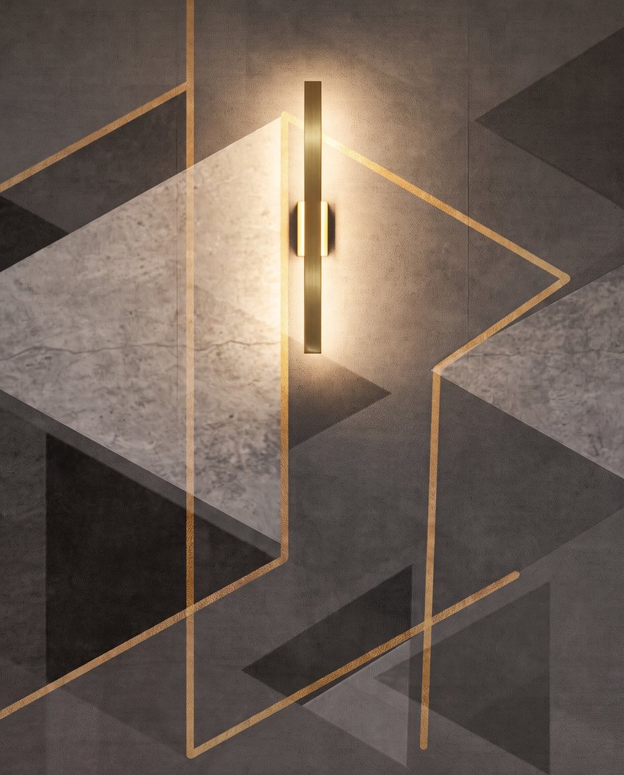 Trojúhelníky v šedé hloubce — detail