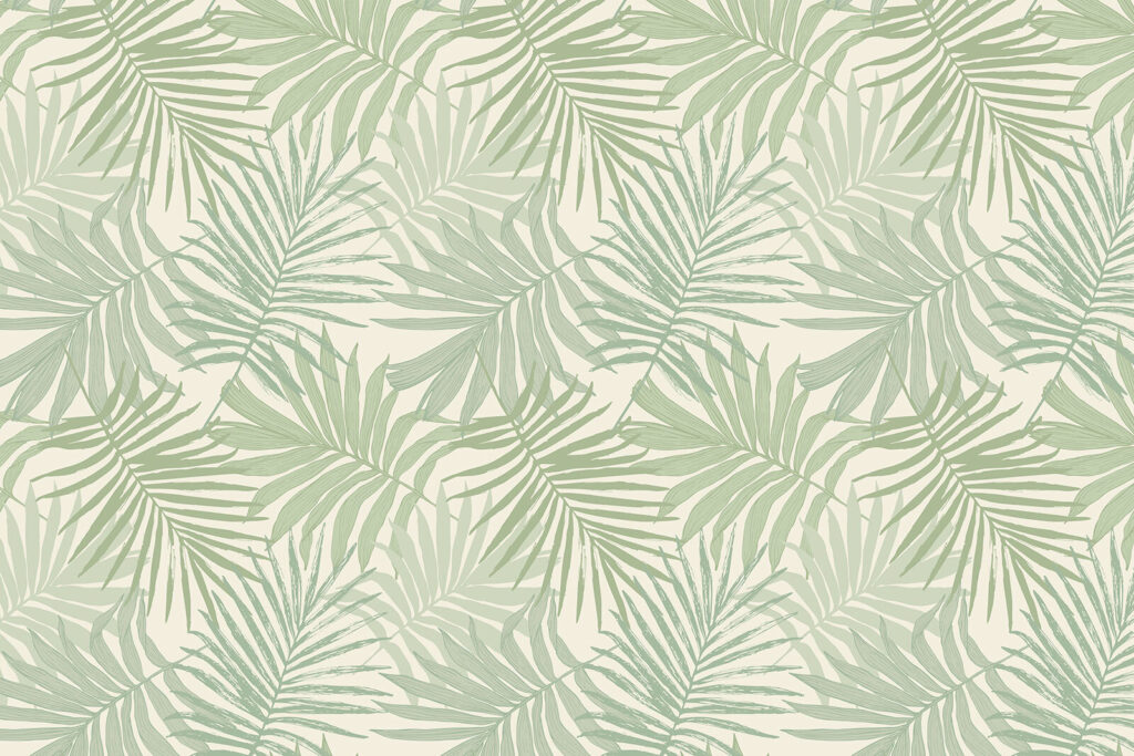 Jemné zelené palmové listy — celý design