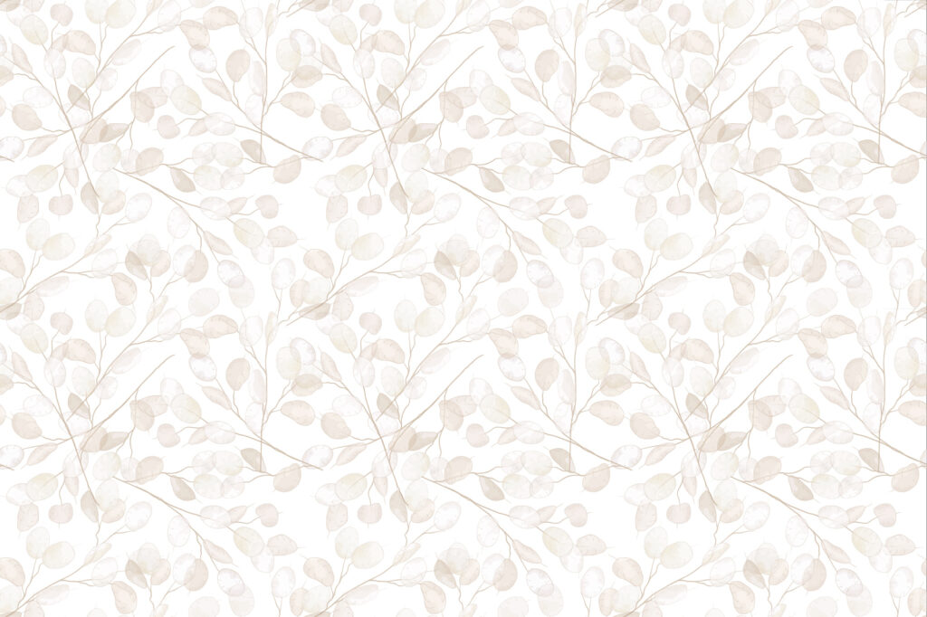 Bledé listové větvičky — celý design