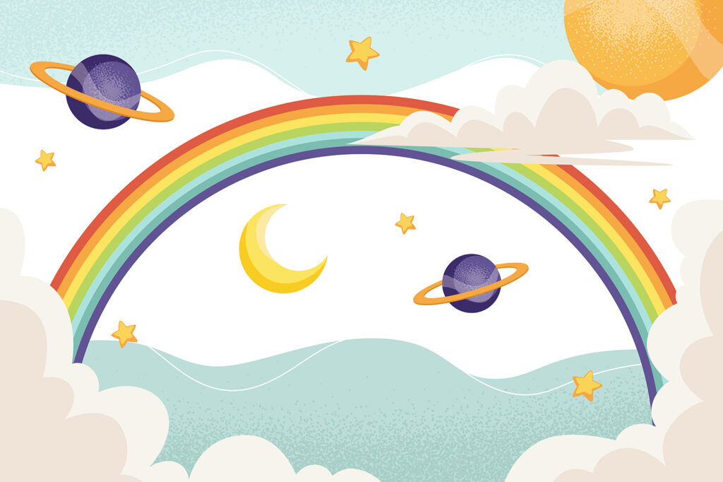 Duha mezi planetami — celý design