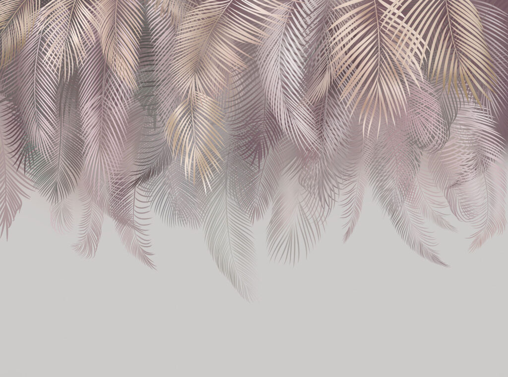 Modré tropické listy — celý design