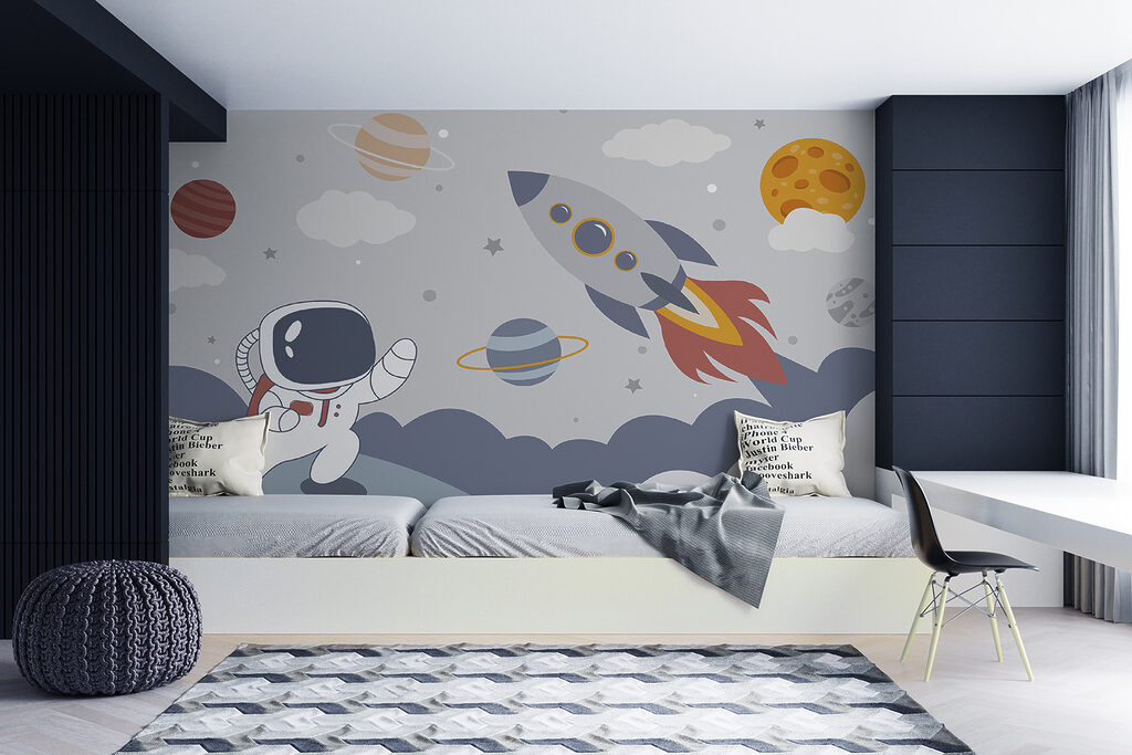 Raketa vedle malého astronauta — interiér 4