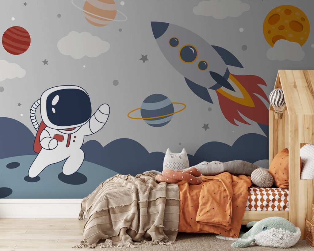 Raketa vedle malého astronauta — interiér 3