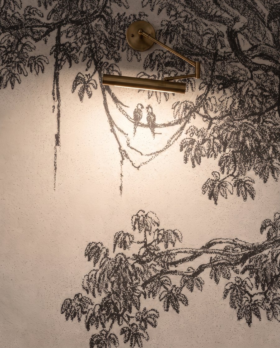 Prales v jemných liniích — detail
