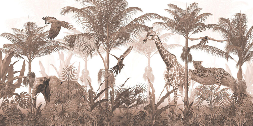 Safari v hnědých tónech — celý design