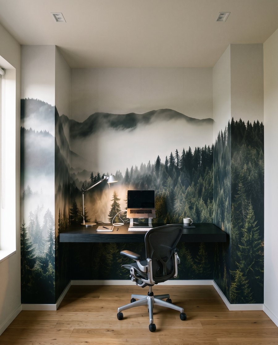 Mlha nad horskými lesy — interiér 7