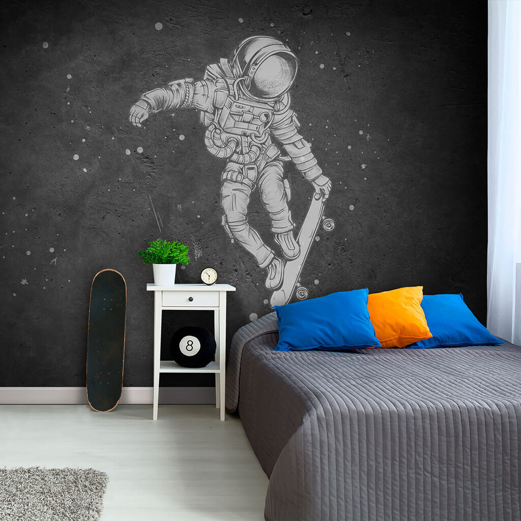 Astronaut na skateboardu — interiér 4