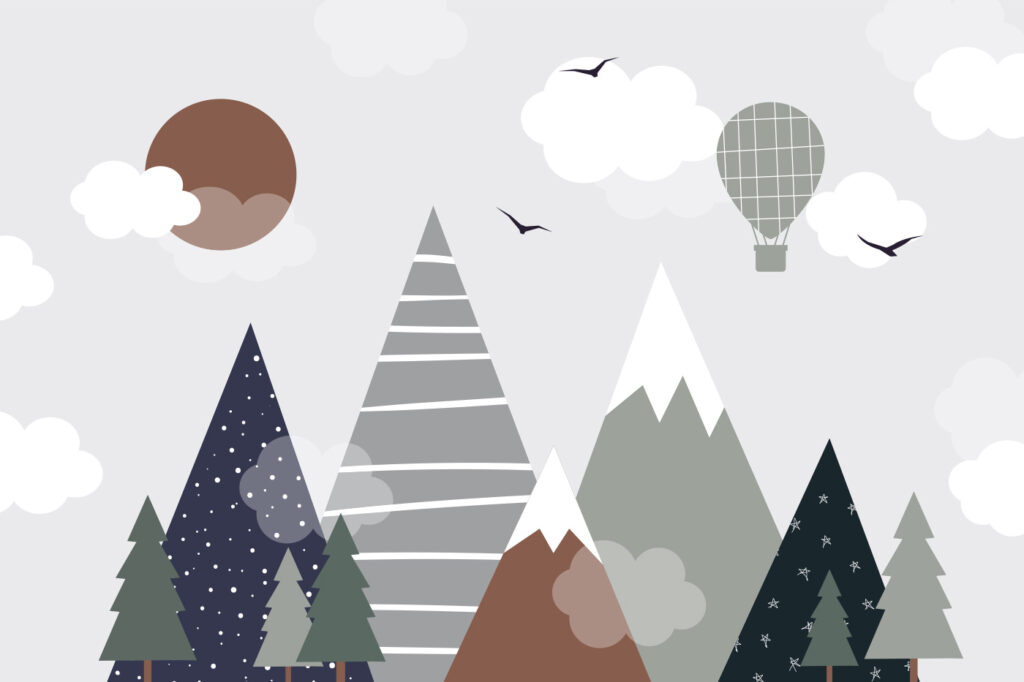 Balón nad horami — celý design