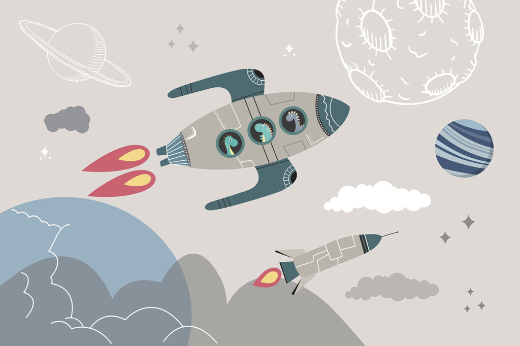 Rakety mezi planetami — celý design