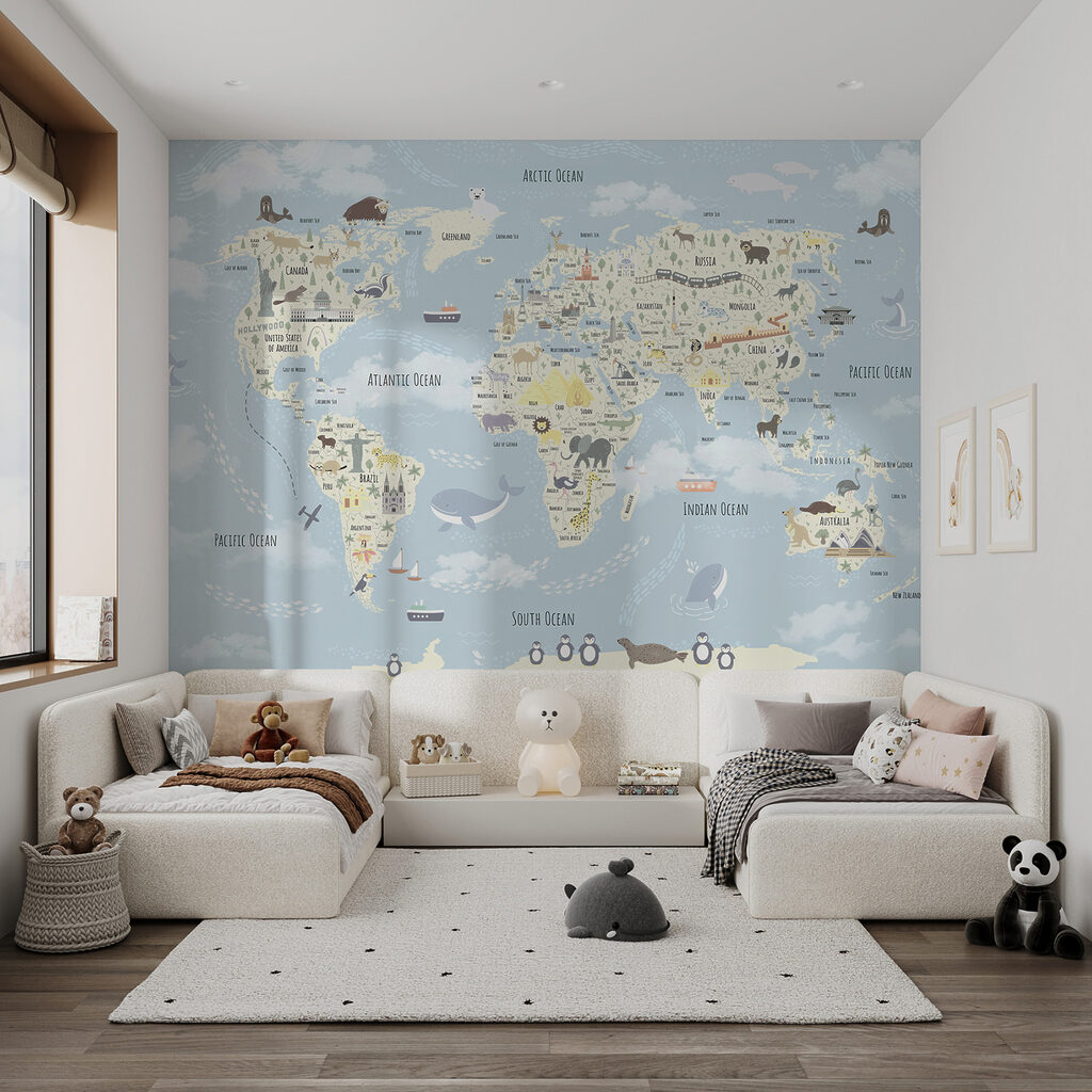 Mapa světa s kamarády — interiér 6