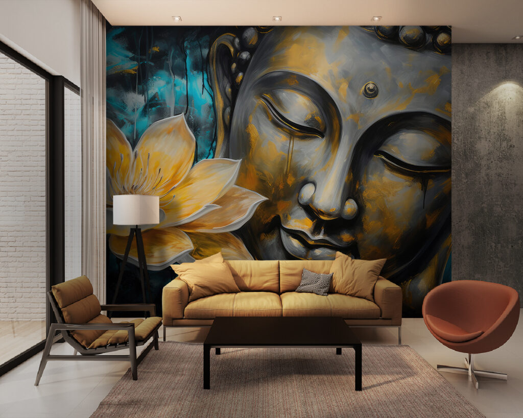 Buddha se zlatým lotosem — interiér 1