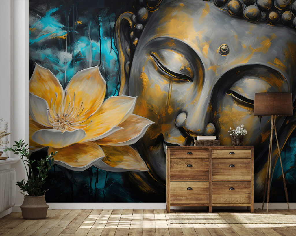 Buddha se zlatým lotosem — interiér 2