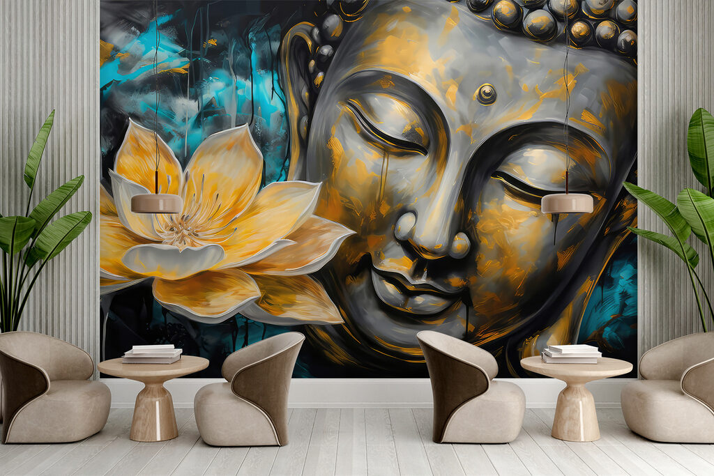 Buddha se zlatým lotosem — interiér 4