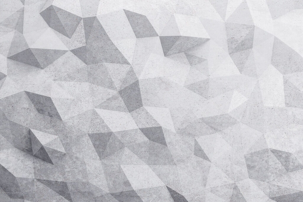 Malé šedé mnohoúhelníky — celý design