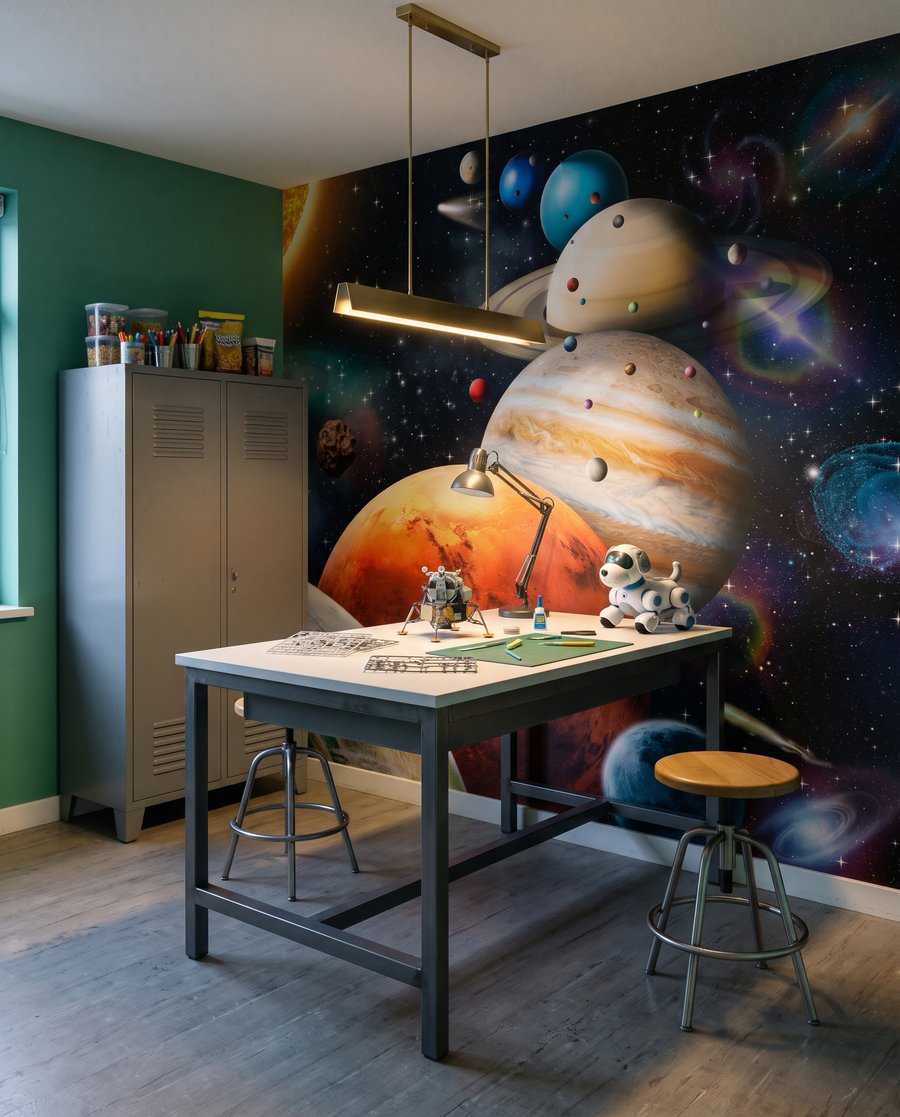 Planety pod zářícím sluncem — interiér 4